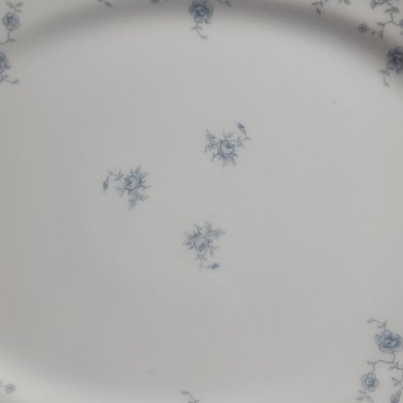 ONE Johann Haviland Blue Garland Serving Platter White Blue Flowers Bavaria - Picture 8 of 11